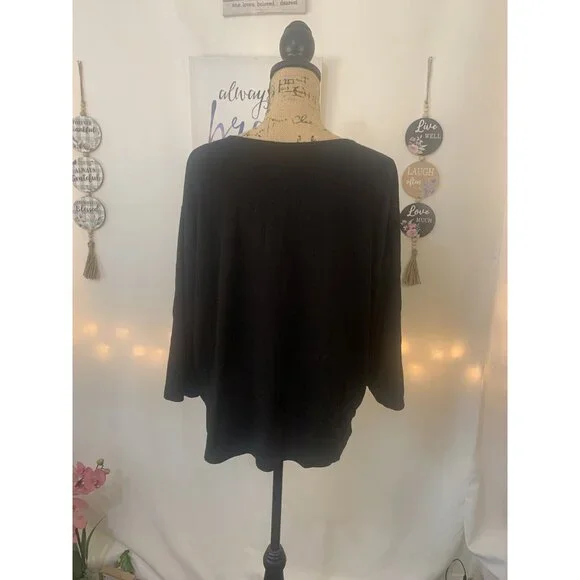 (C-95) Rachel zoe los angeles new york womens top size XL black color long sleev - Picture 3 of 7